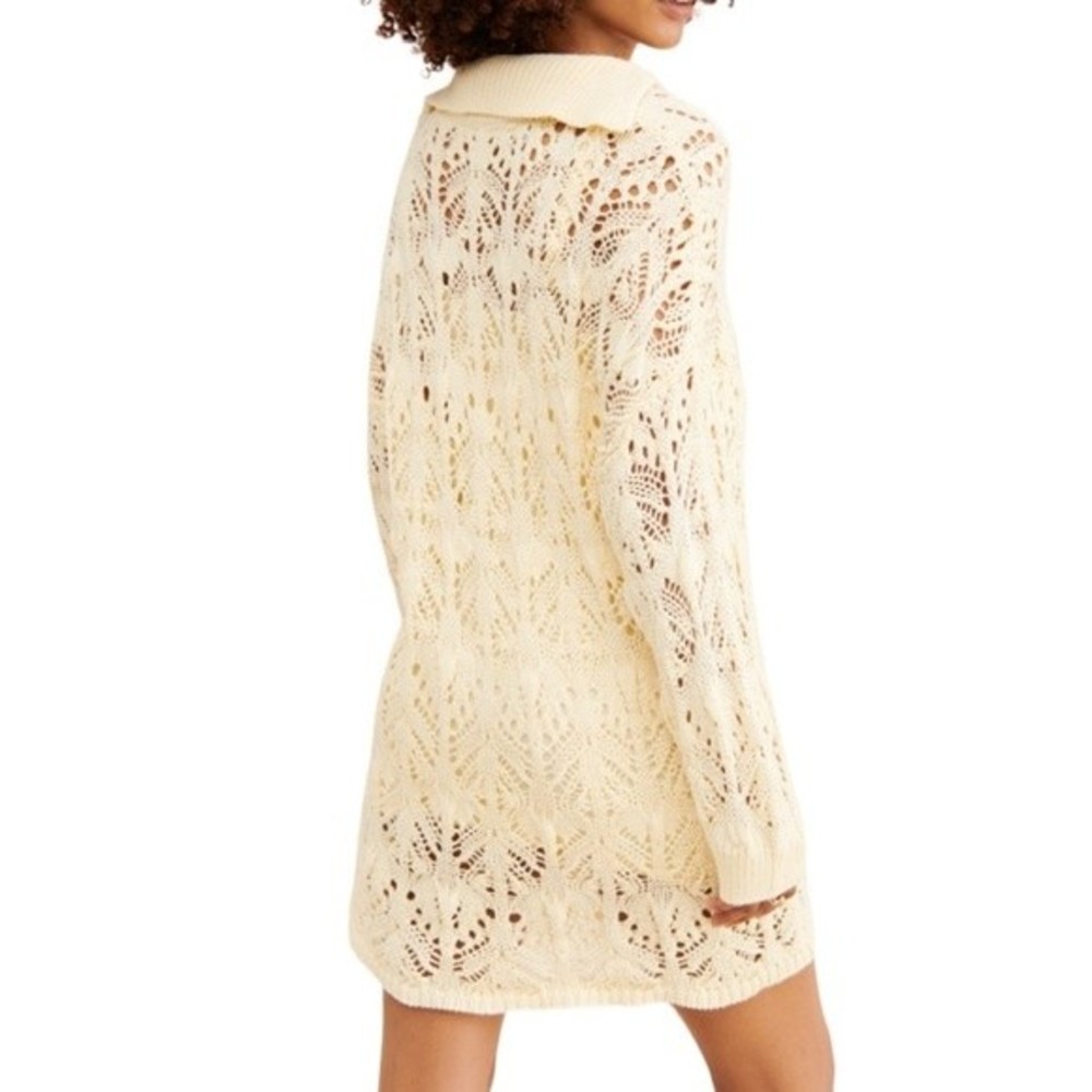 Free People Cream Knit Mini Dress - Picture 2 of 11